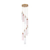 Crystorama Addis 12" Integrated LED Multi-Light Pendant in Aged Brass - Additional View