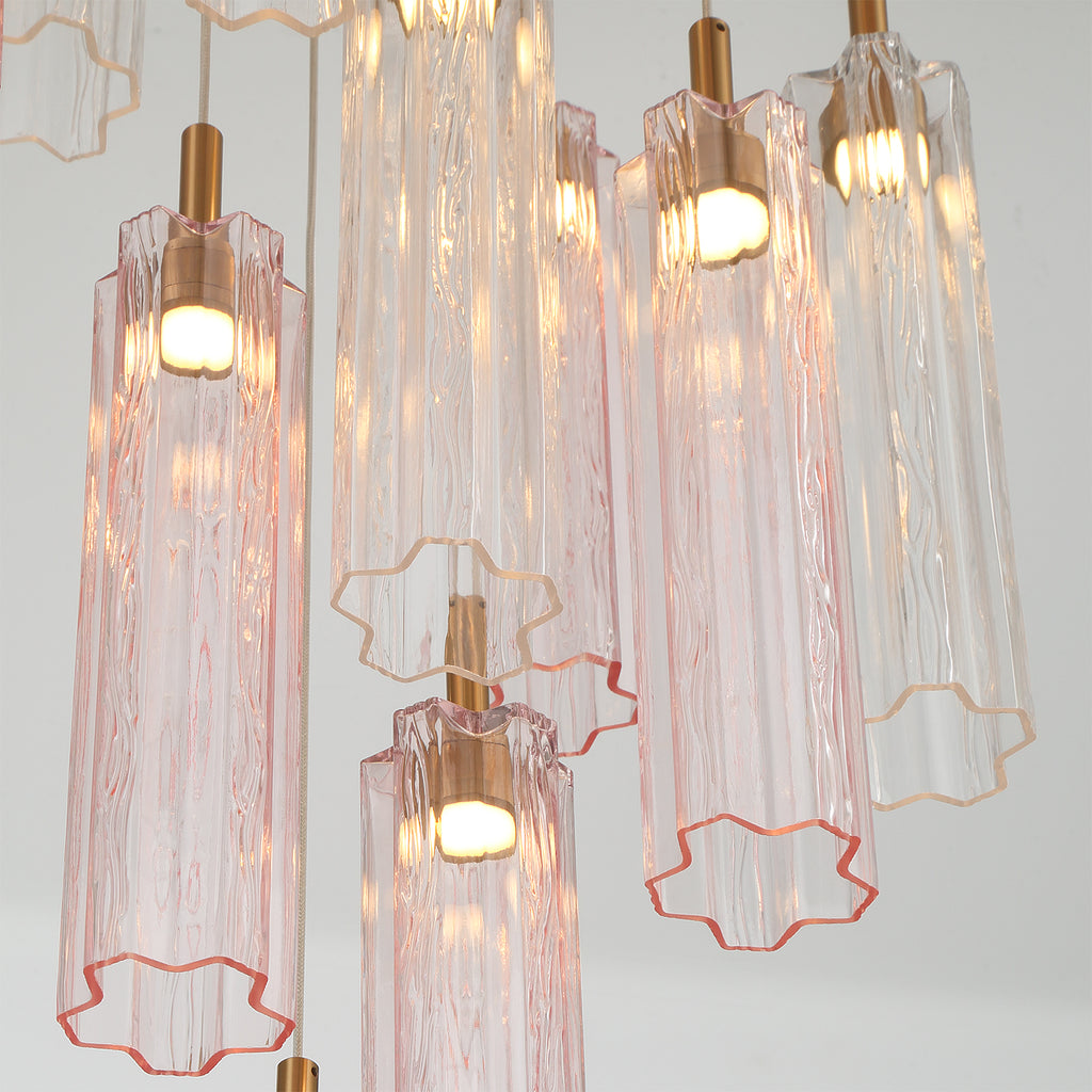 Crystorama Addis 12" Integrated LED Multi-Light Pendant in Aged Brass - Additional View