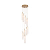 Crystorama Addis 12" Integrated LED Multi-Light Pendant in Aged Brass - Front View