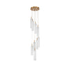 Crystorama Addis 12" Integrated LED Multi-Light Pendant in Aged Brass - Additional View