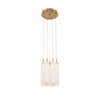 Crystorama Addis 12" Integrated LED Multi-Light Pendant in Aged Brass - Additional View