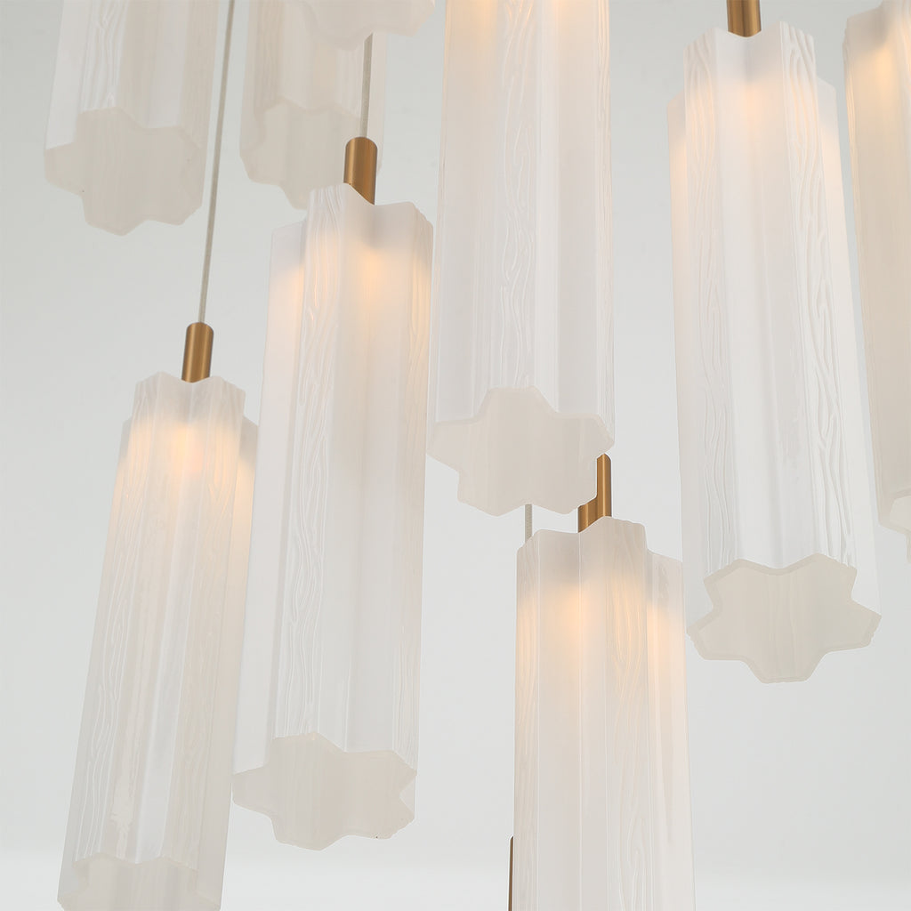 Crystorama Addis 12" Integrated LED Multi-Light Pendant in Aged Brass - Additional View
