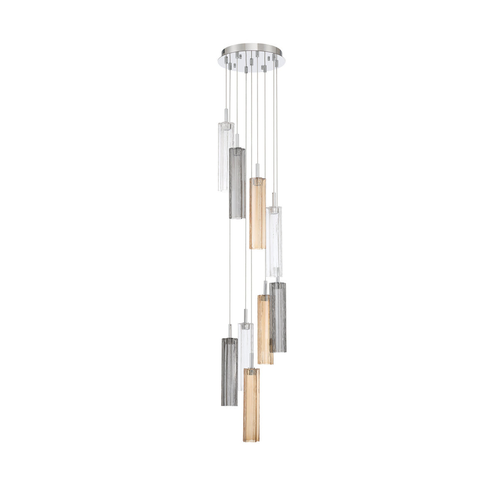 Crystorama Addis 12" Integrated LED Multi-Light Pendant in Polished Chrome - Additional View