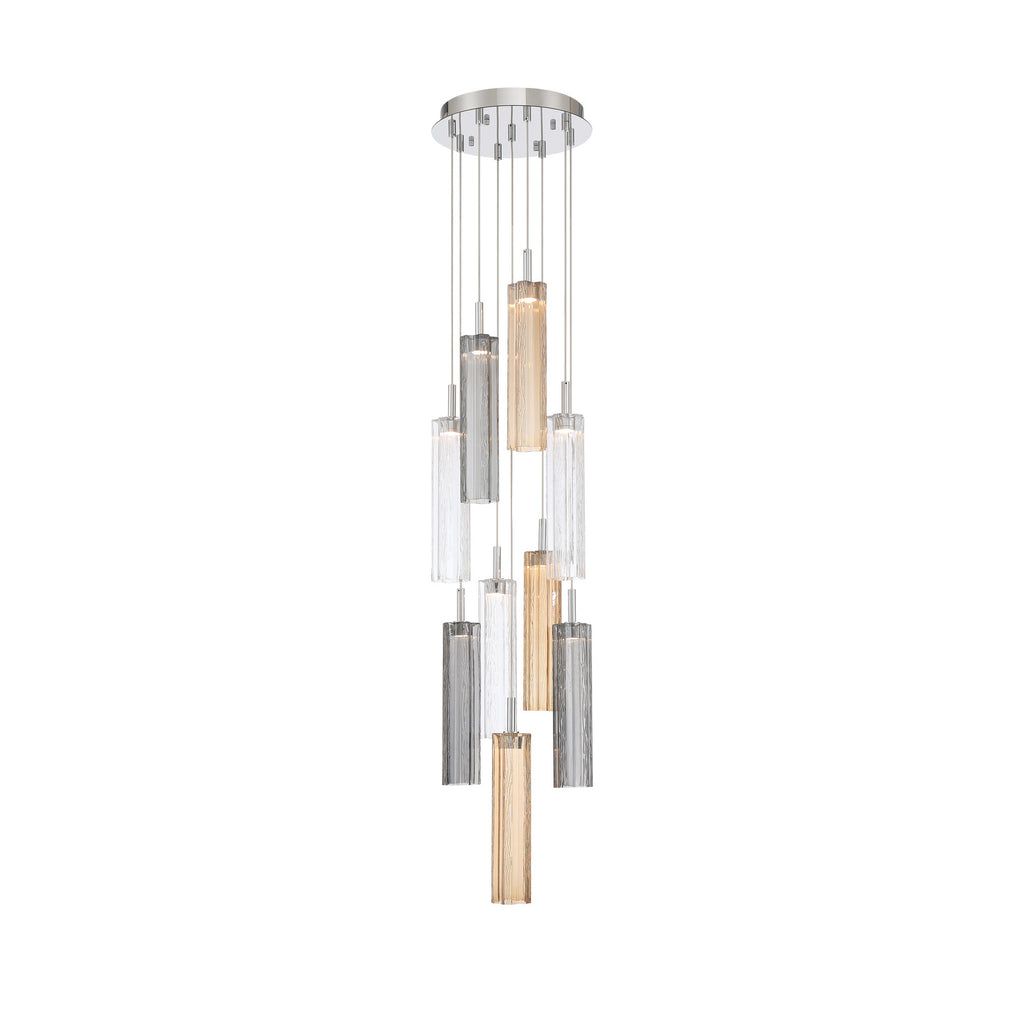 Crystorama Addis 12" Integrated LED Multi-Light Pendant in Polished Chrome - Additional View