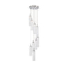 Crystorama Addis 12" Integrated LED Multi-Light Pendant in Polished Chrome - Front View
