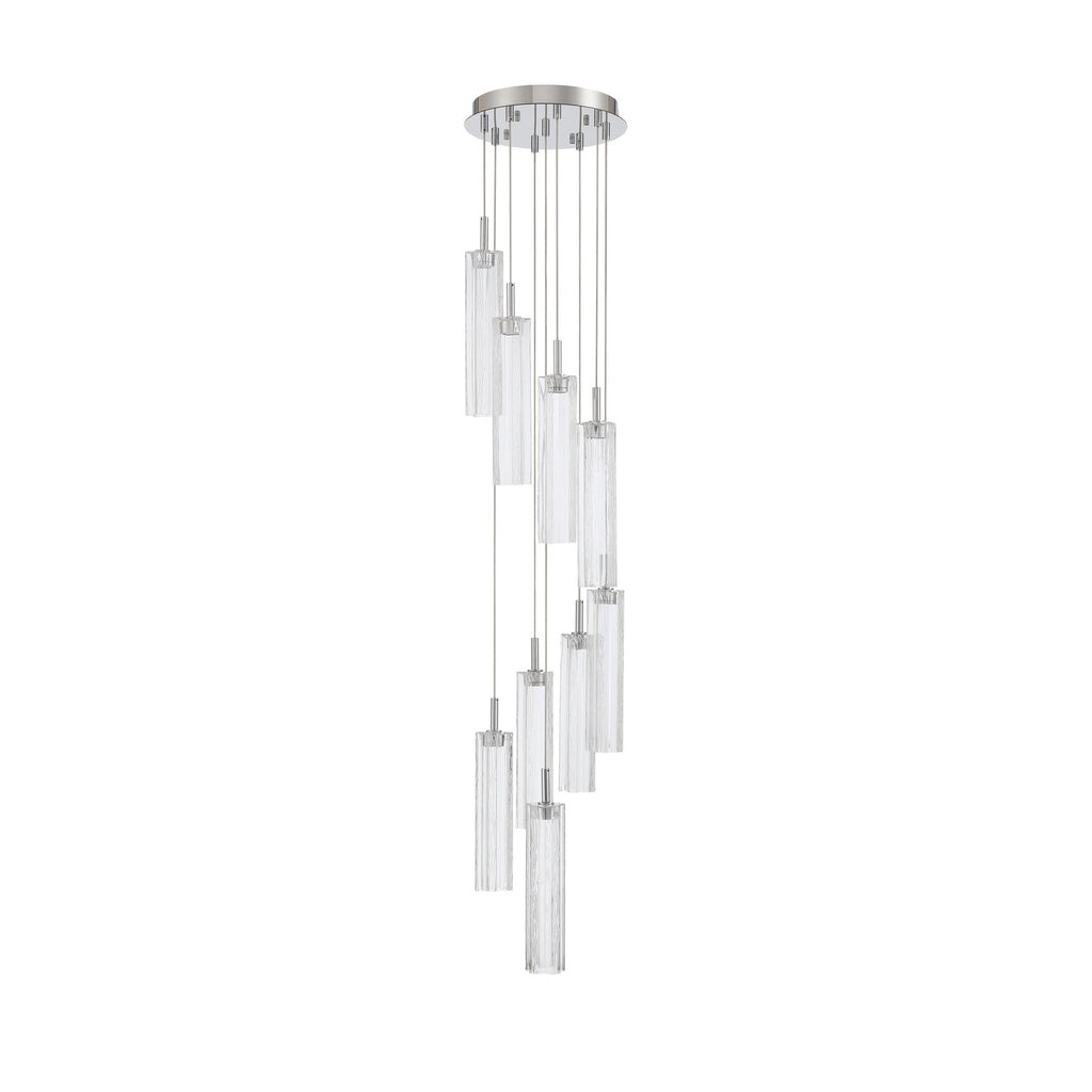 Crystorama Addis 12" Integrated LED Multi-Light Pendant in Polished Chrome - Additional View