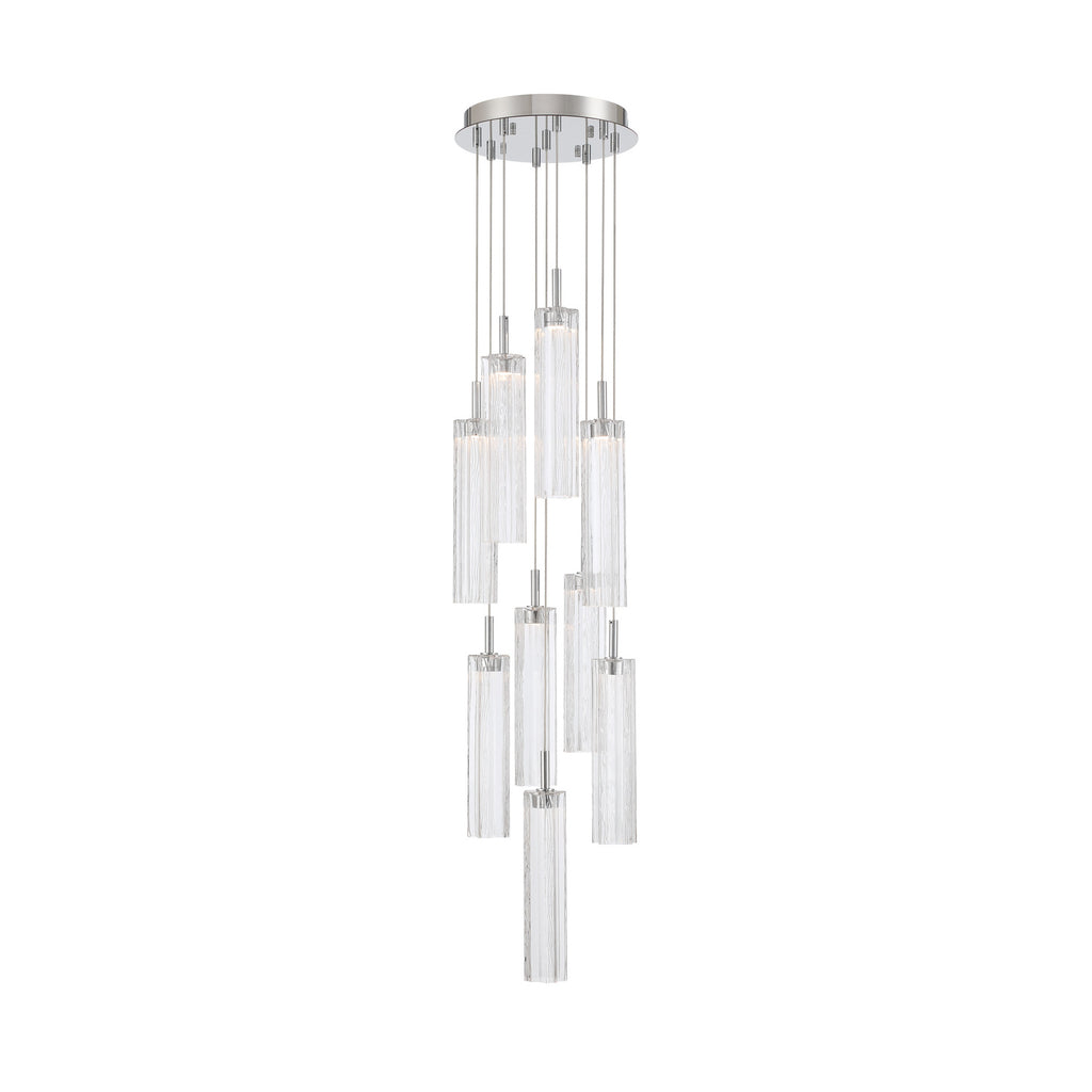 Crystorama Addis 12" Integrated LED Multi-Light Pendant in Polished Chrome - Additional View