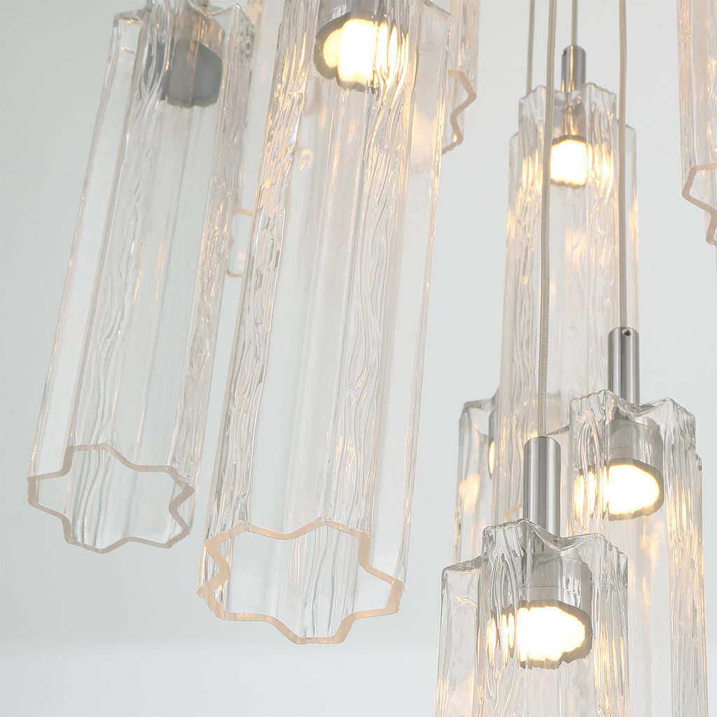 Crystorama Addis 12" Integrated LED Multi-Light Pendant in Polished Chrome - Additional View