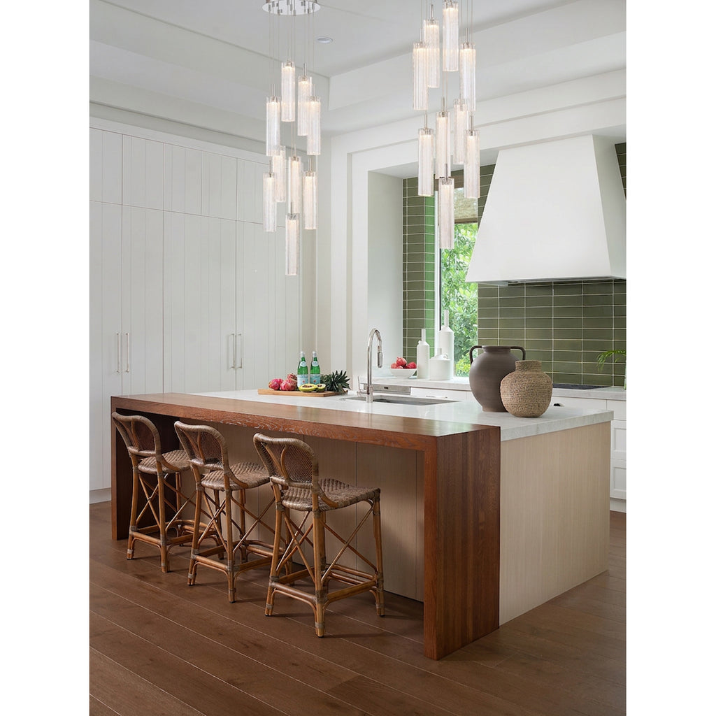 Crystorama Addis 12" Integrated LED Multi-Light Pendant in Polished Chrome - Lifestyle View