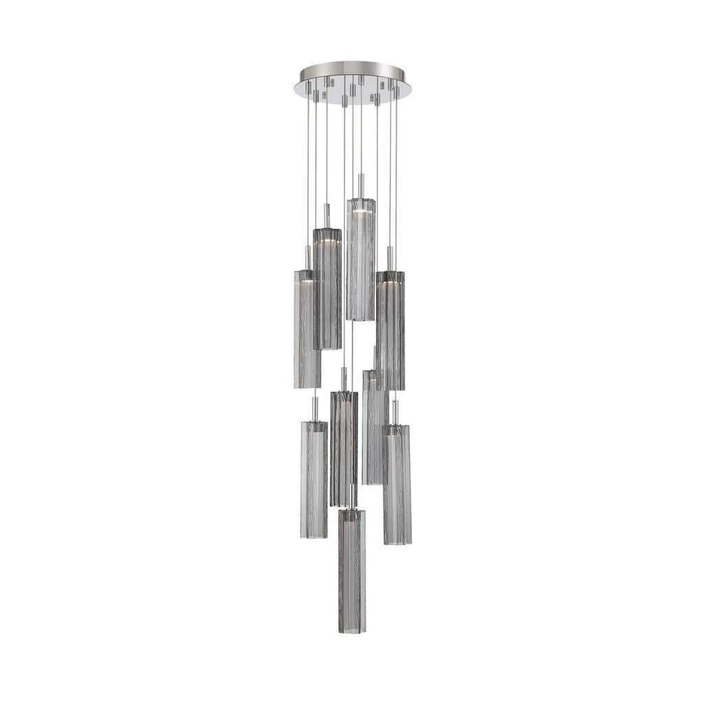Crystorama Addis 12" Integrated LED Multi-Light Pendant in Polished Chrome - Additional View