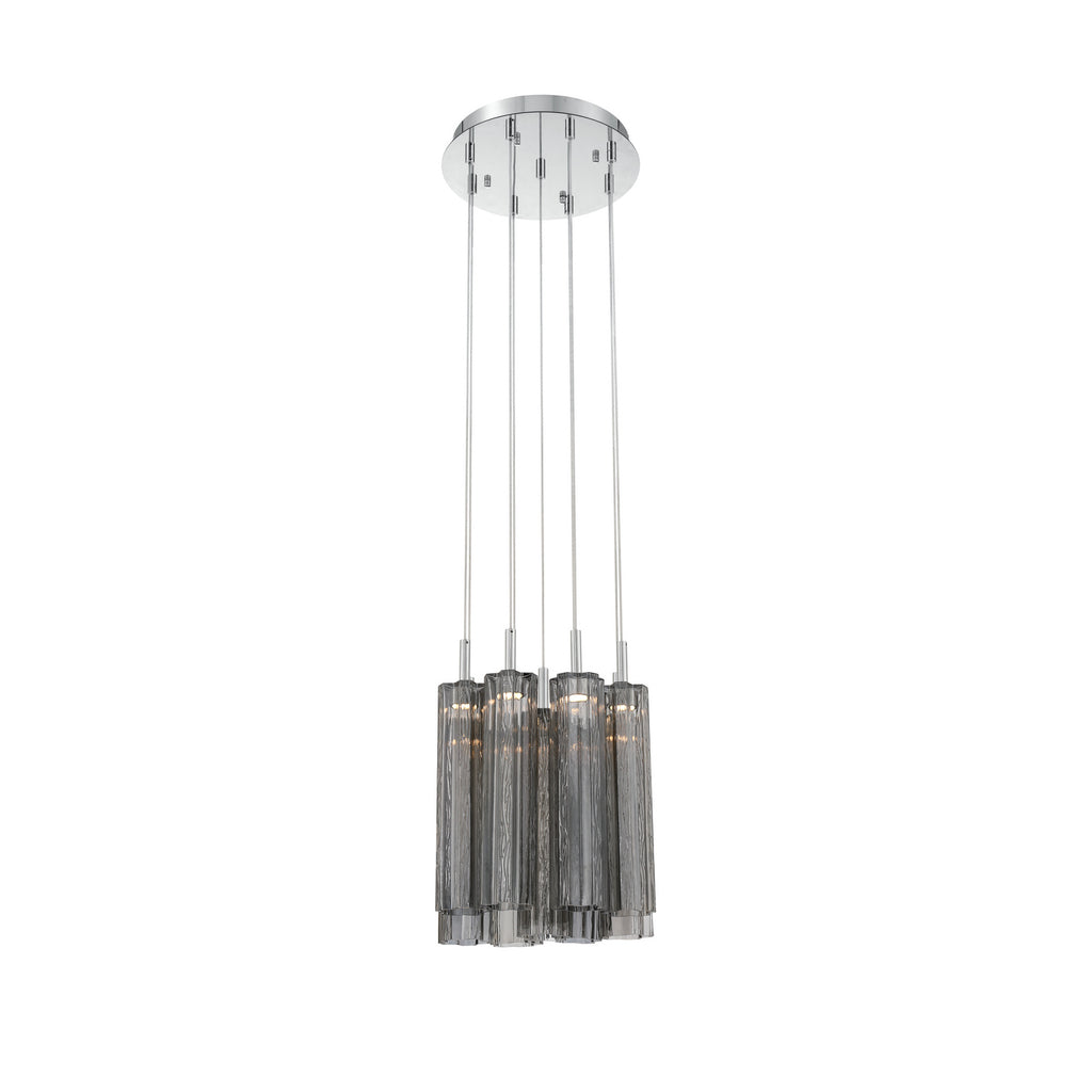 Crystorama Addis 12" Integrated LED Multi-Light Pendant in Polished Chrome - Additional View