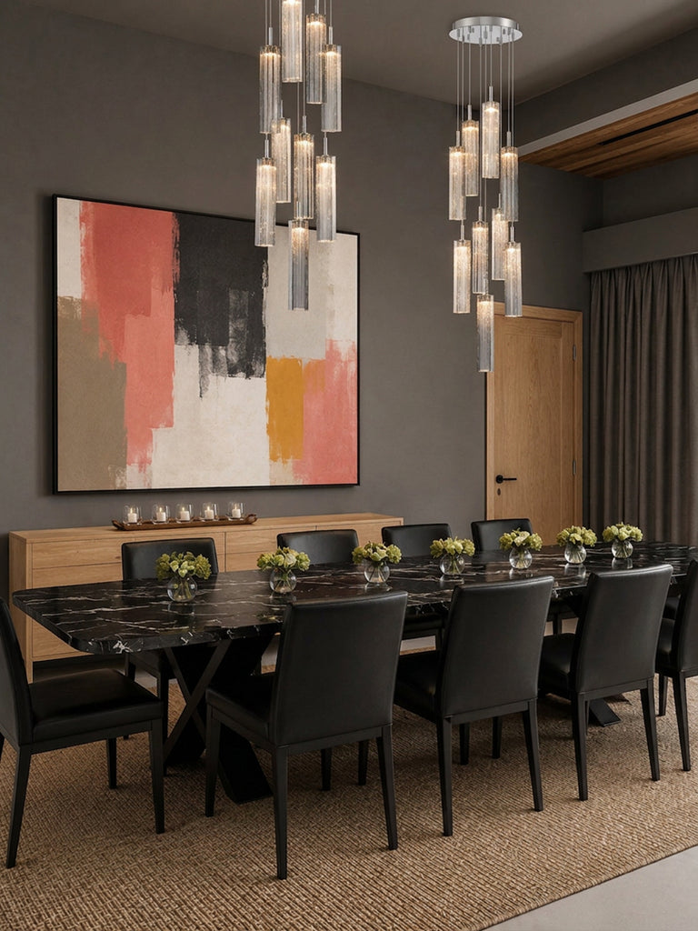Crystorama Addis 12" Integrated LED Multi-Light Pendant in Polished Chrome - Lifestyle View