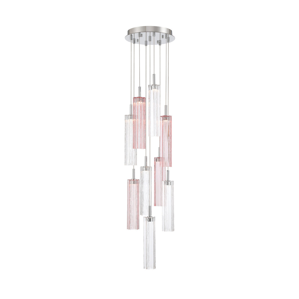 Crystorama Addis 12" Integrated LED Multi-Light Pendant in Polished Chrome - Additional View