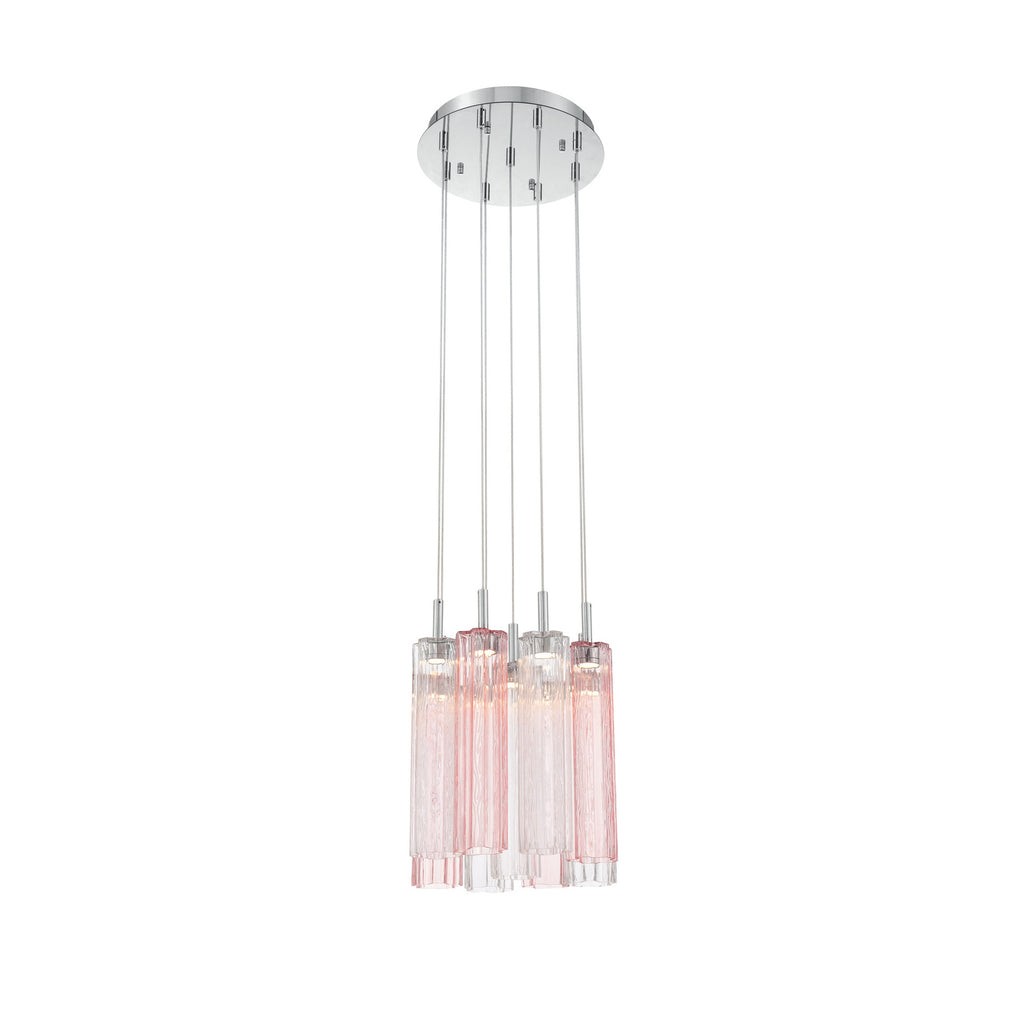 Crystorama Addis 12" Integrated LED Multi-Light Pendant in Polished Chrome - Additional View