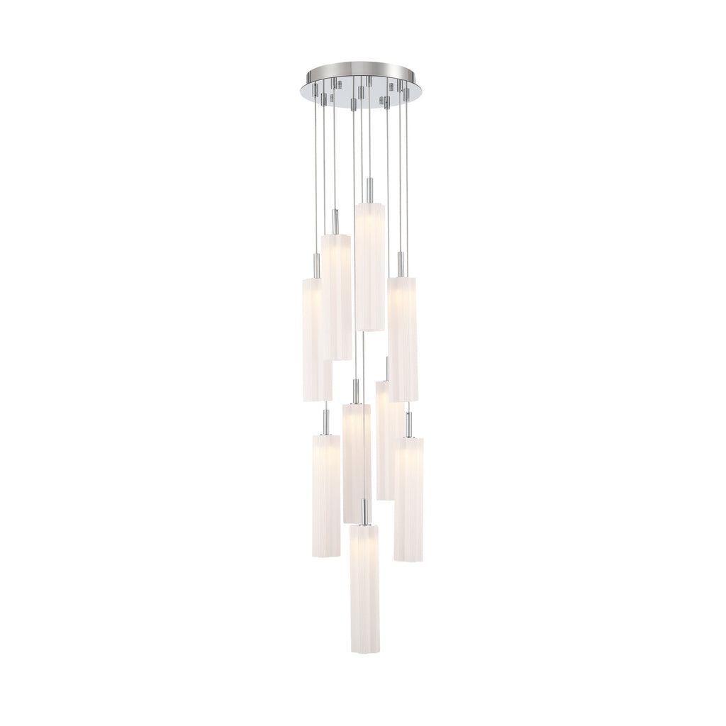 Crystorama Addis 12" Integrated LED Multi-Light Pendant in Polished Chrome - Additional View