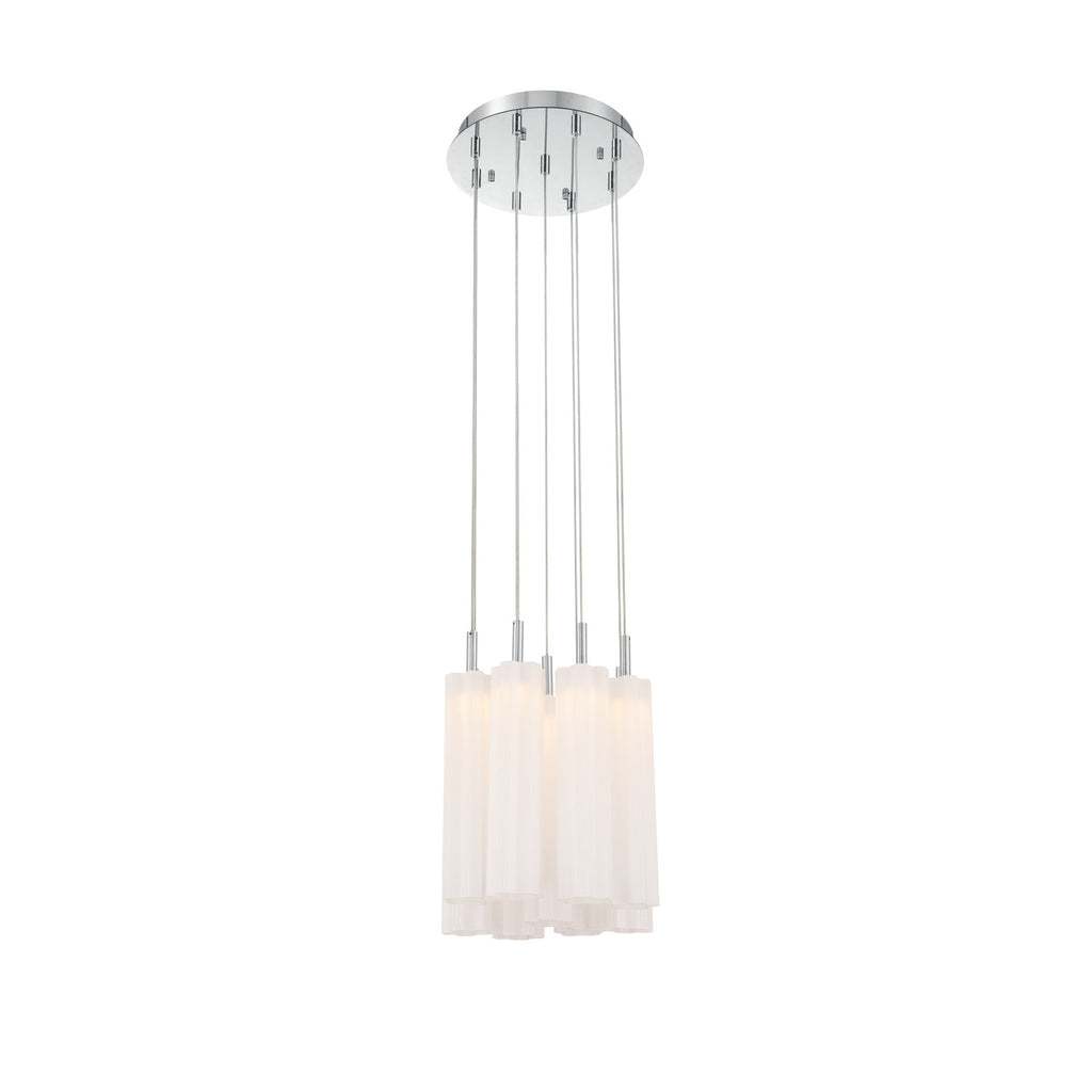 Crystorama Addis 12" Integrated LED Multi-Light Pendant in Polished Chrome - Additional View