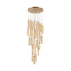 Crystorama Addis 26" Integrated LED Mutli-Light Pendant in Aged Brass - Front View
