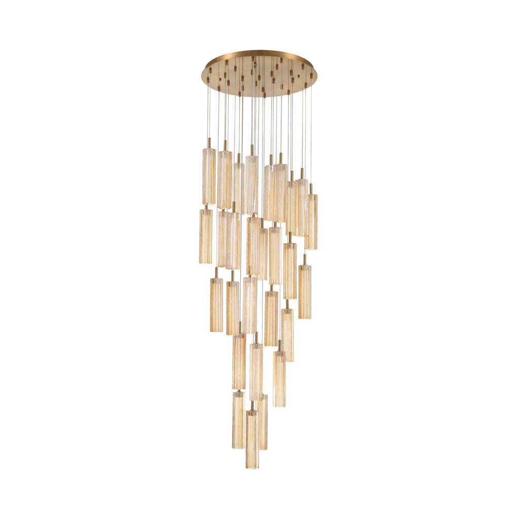 Crystorama Addis 26" Integrated LED Mutli-Light Pendant in Aged Brass - Additional View