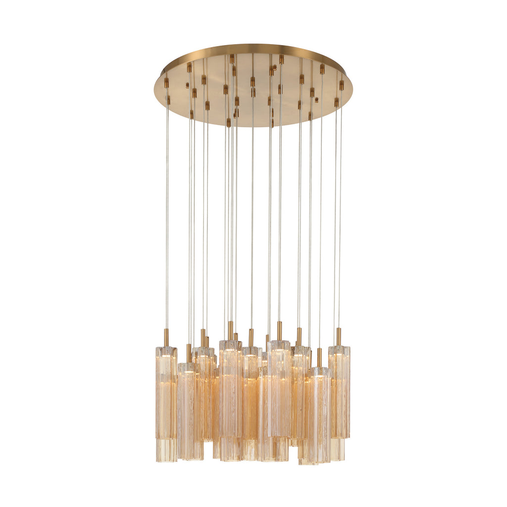 Crystorama Addis 26" Integrated LED Mutli-Light Pendant in Aged Brass - Additional View