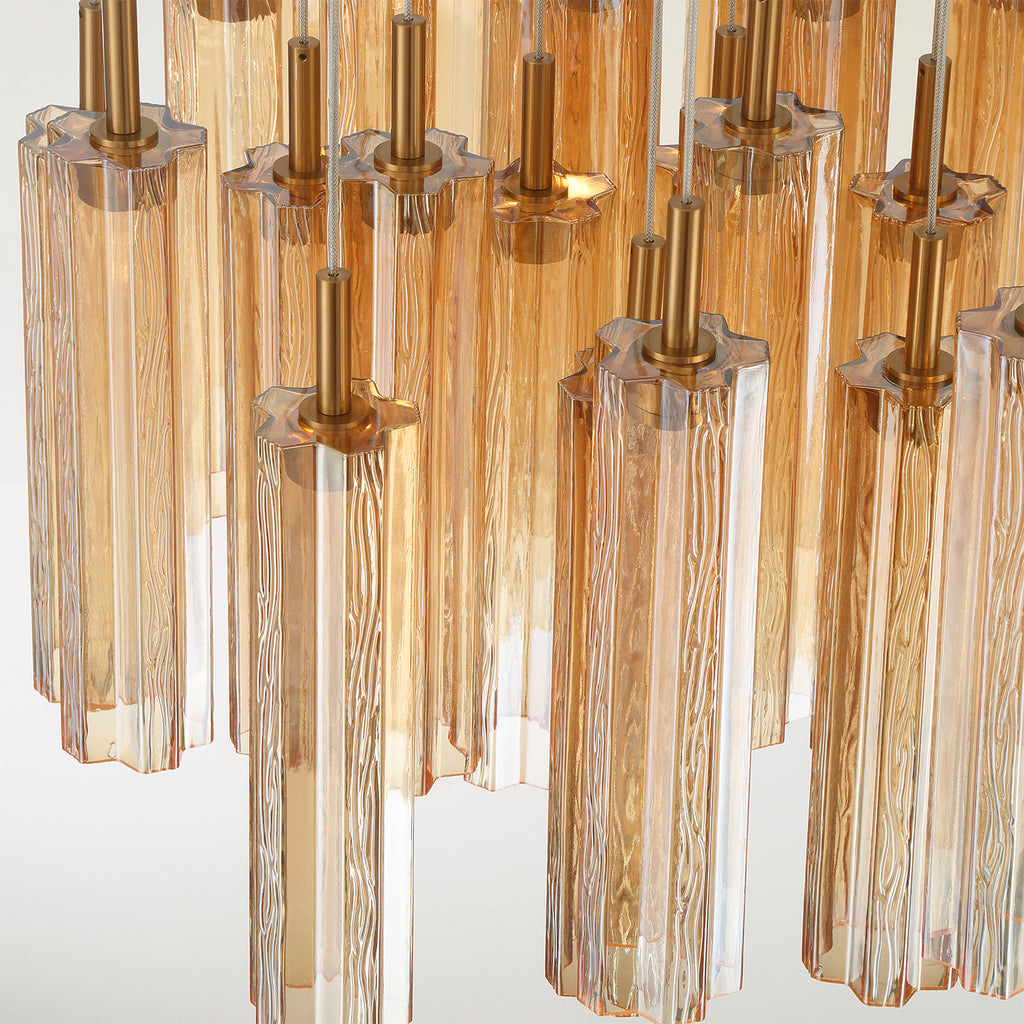 Crystorama Addis 26" Integrated LED Mutli-Light Pendant in Aged Brass - Additional View