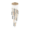 Crystorama Addis 26" Integrated LED Mutli-Light Pendant in Aged Brass - Additional View