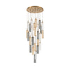 Crystorama Addis 26" Integrated LED Mutli-Light Pendant in Aged Brass - Additional View
