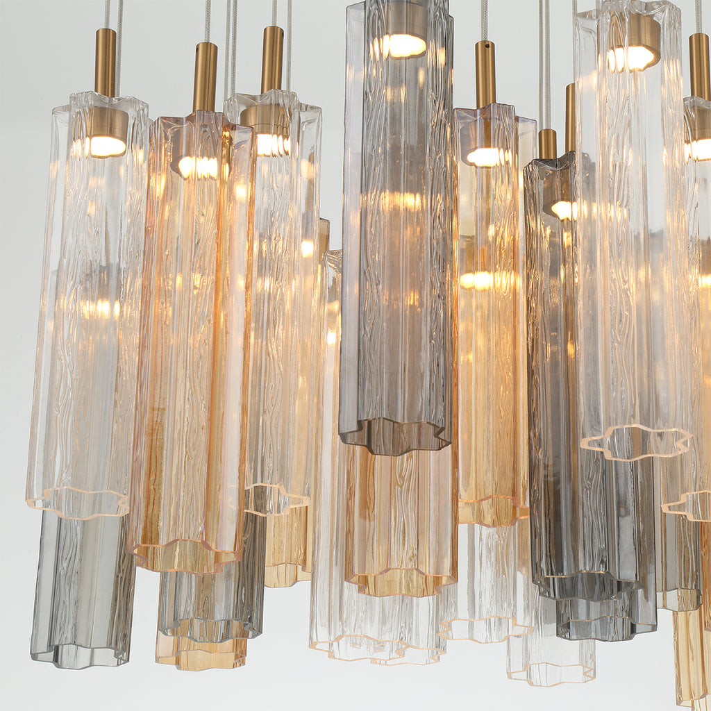 Crystorama Addis 26" Integrated LED Mutli-Light Pendant in Aged Brass - Additional View