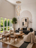 Crystorama Addis 26" Integrated LED Mutli-Light Pendant in Aged Brass - Lifestyle View