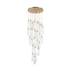 Crystorama Addis 26" Integrated LED Mutli-Light Pendant in Aged Brass - Front View