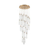 Crystorama Addis 26" Integrated LED Mutli-Light Pendant in Aged Brass - Additional View