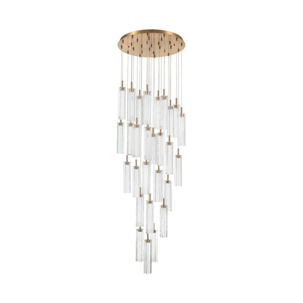Crystorama Addis 26" Integrated LED Mutli-Light Pendant in Aged Brass - Additional View