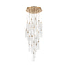 Crystorama Addis 26" Integrated LED Mutli-Light Pendant in Aged Brass - Additional View