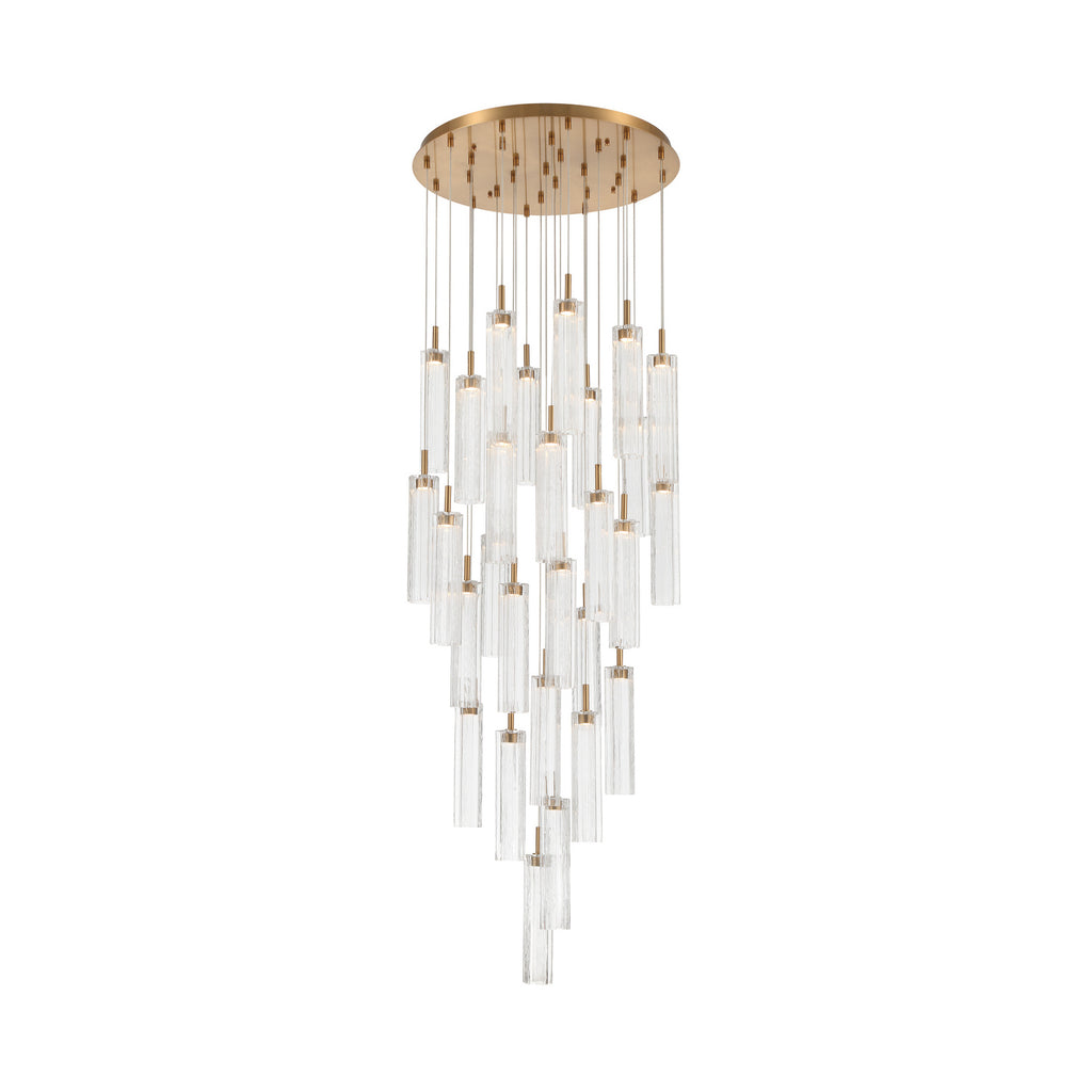 Crystorama Addis 26" Integrated LED Mutli-Light Pendant in Aged Brass - Additional View