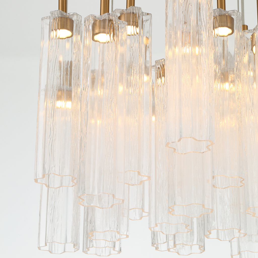 Crystorama Addis 26" Integrated LED Mutli-Light Pendant in Aged Brass - Additional View