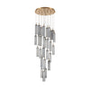 Crystorama Addis 26" Integrated LED Mutli-Light Pendant in Aged Brass - Additional View