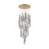 Crystorama Addis 26" Integrated LED Mutli-Light Pendant in Aged Brass - Additional View