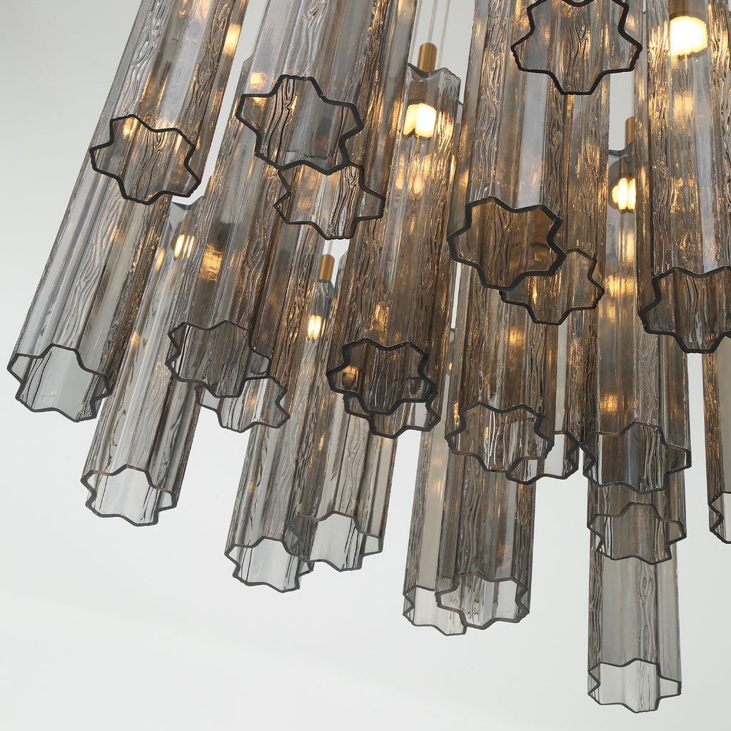Crystorama Addis 26" Integrated LED Mutli-Light Pendant in Aged Brass - Additional View
