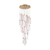 Crystorama Addis 26" Integrated LED Mutli-Light Pendant in Aged Brass - Front View