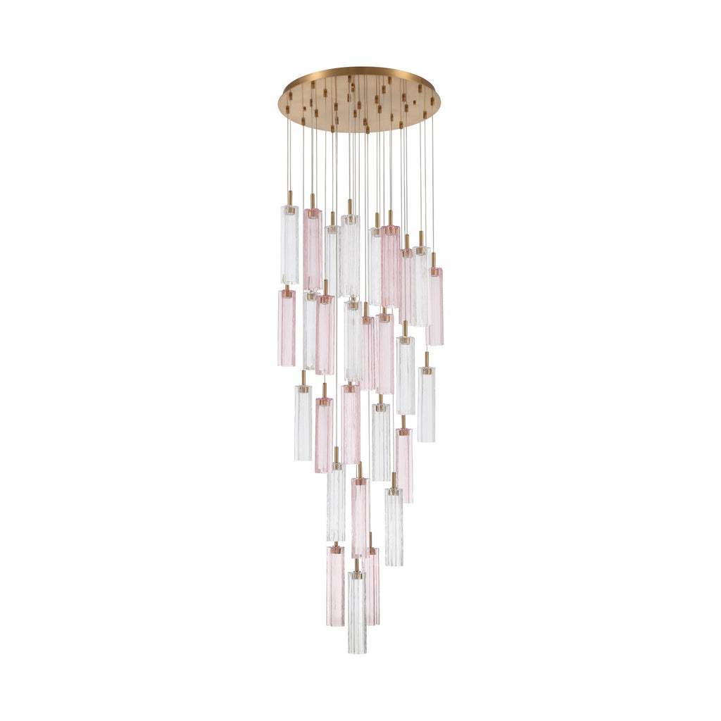 Crystorama Addis 26" Integrated LED Mutli-Light Pendant in Aged Brass - Additional View