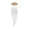 Crystorama Addis 26" Integrated LED Mutli-Light Pendant in Aged Brass - Additional View
