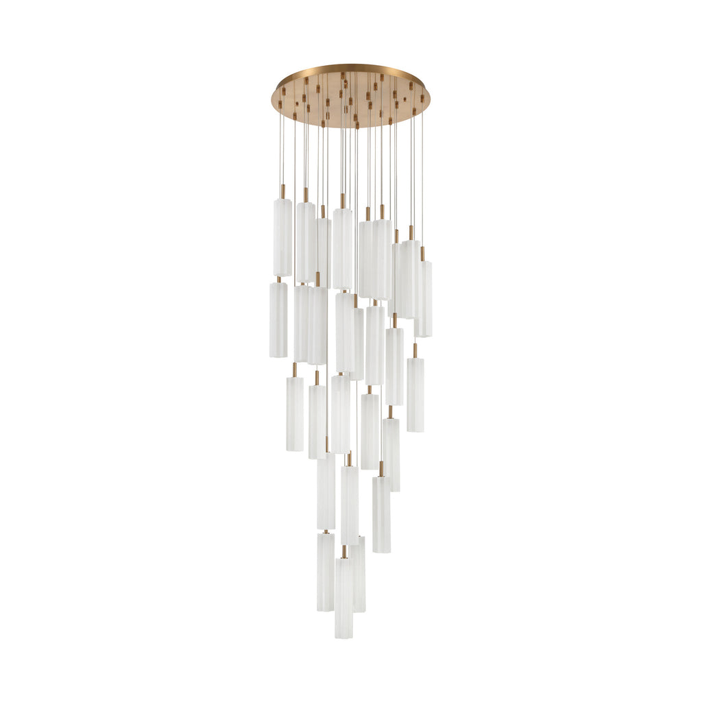 Crystorama Addis 26" Integrated LED Mutli-Light Pendant in Aged Brass - Additional View
