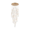 Crystorama Addis 26" Integrated LED Mutli-Light Pendant in Aged Brass - Additional View