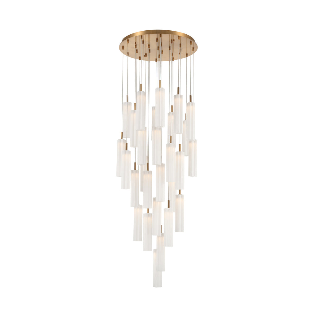 Crystorama Addis 26" Integrated LED Mutli-Light Pendant in Aged Brass - Additional View
