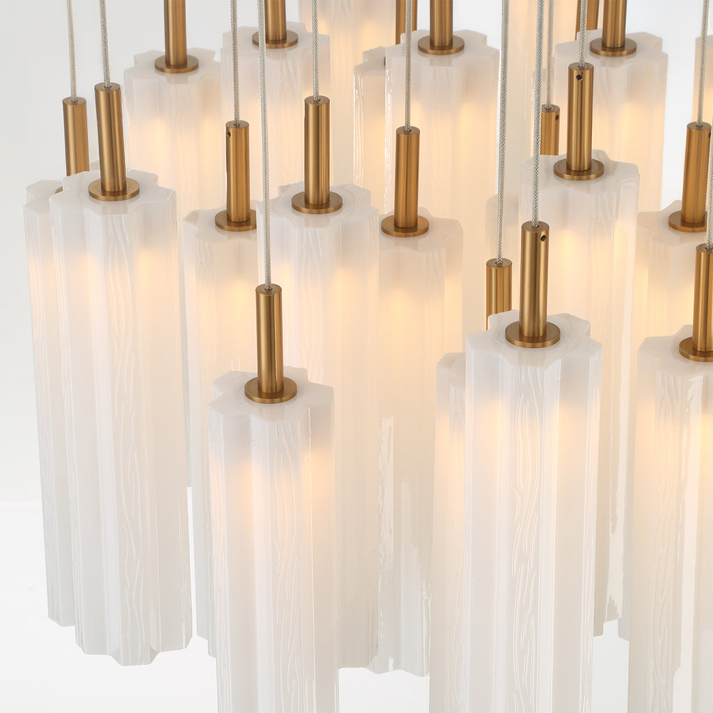 Crystorama Addis 26" Integrated LED Mutli-Light Pendant in Aged Brass - Additional View