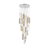 Crystorama Addis 26" Integrated LED Mutli-Light Pendant in Polished Chrome - Front View