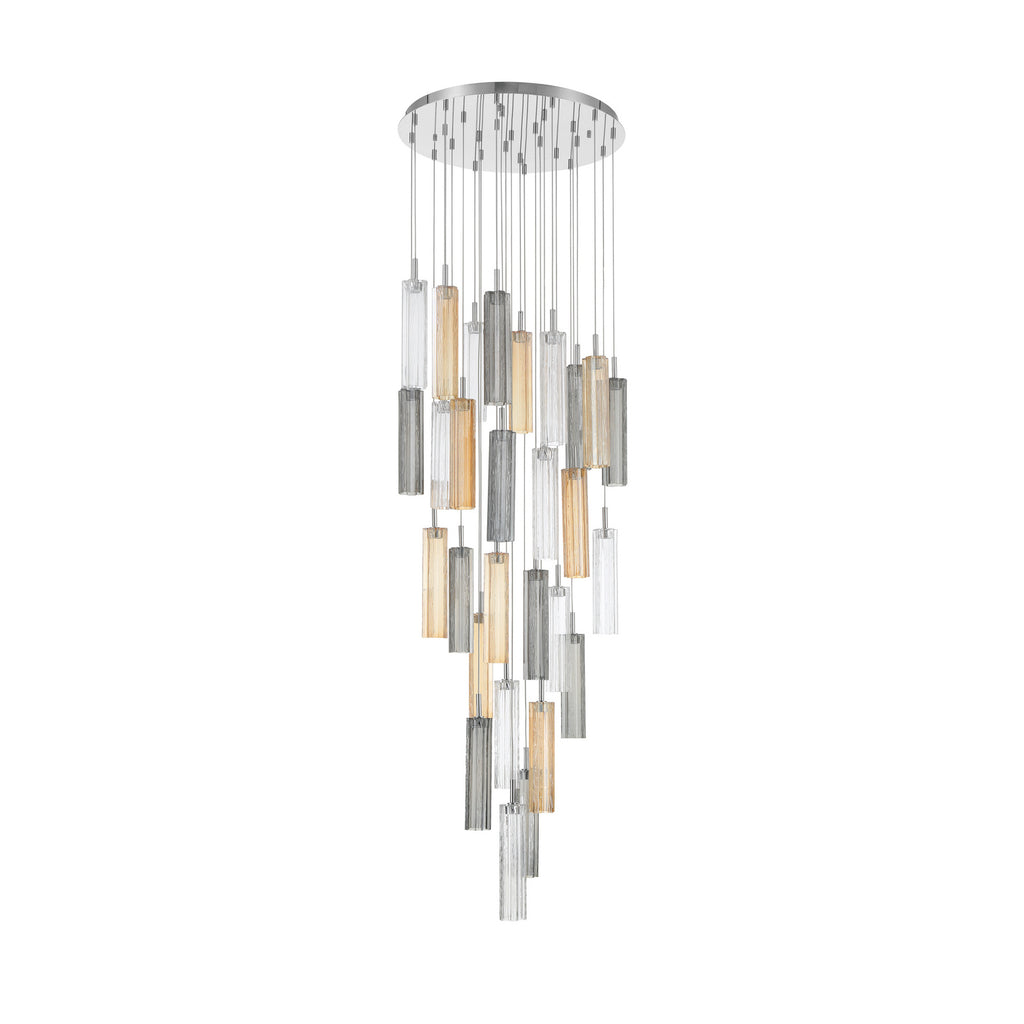 Crystorama Addis 26" Integrated LED Mutli-Light Pendant in Polished Chrome - Additional View