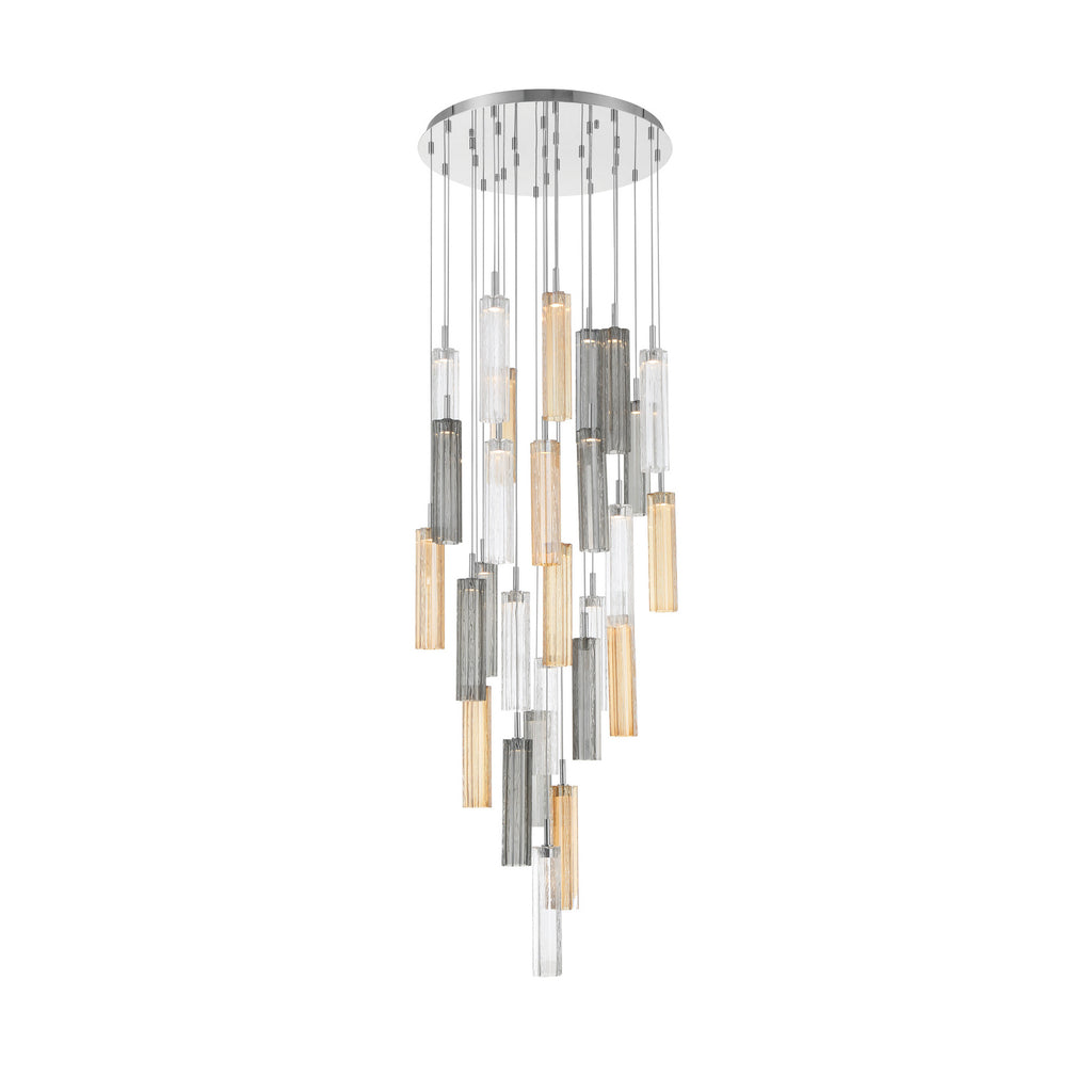 Crystorama Addis 26" Integrated LED Mutli-Light Pendant in Polished Chrome - Additional View