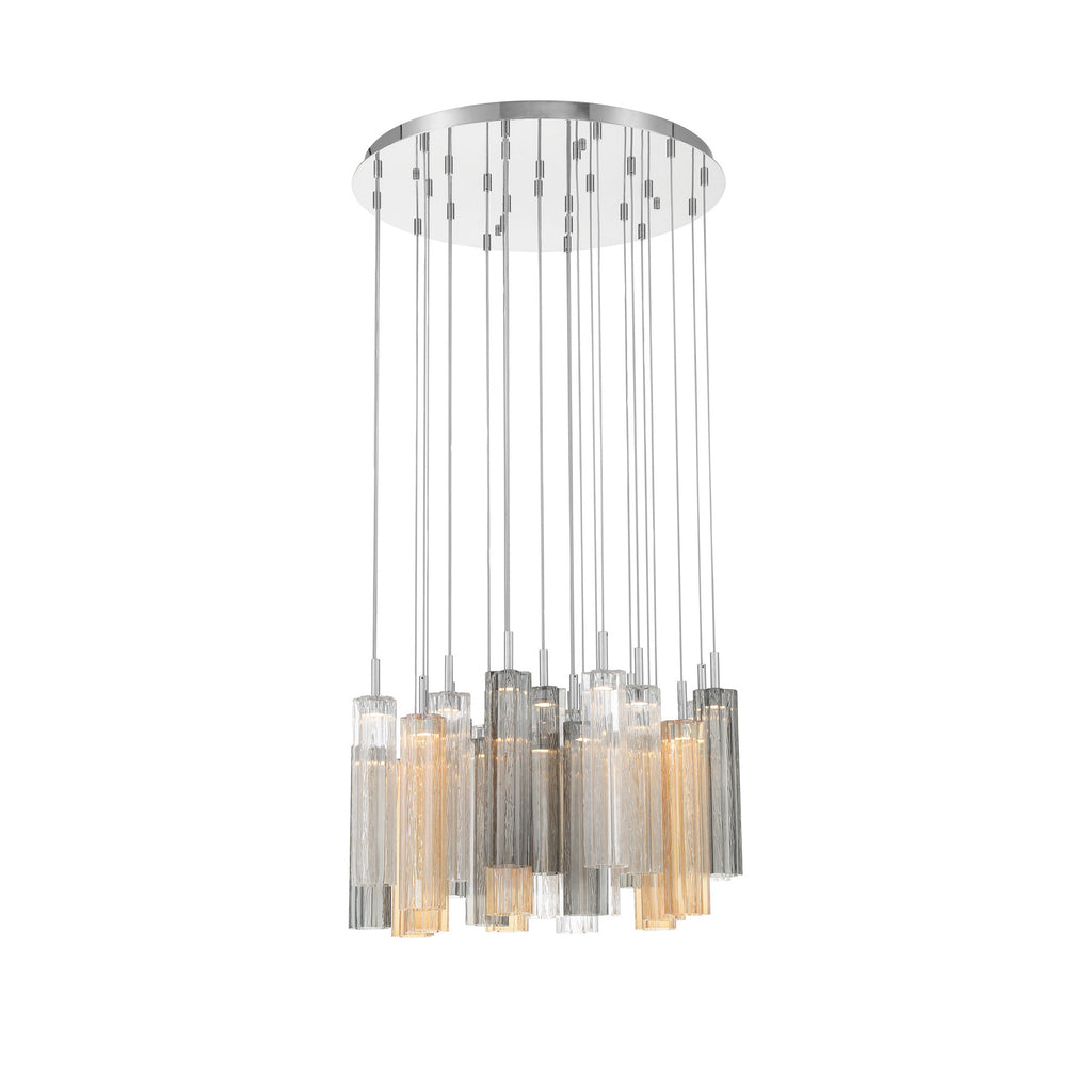 Crystorama Addis 26" Integrated LED Mutli-Light Pendant in Polished Chrome - Additional View