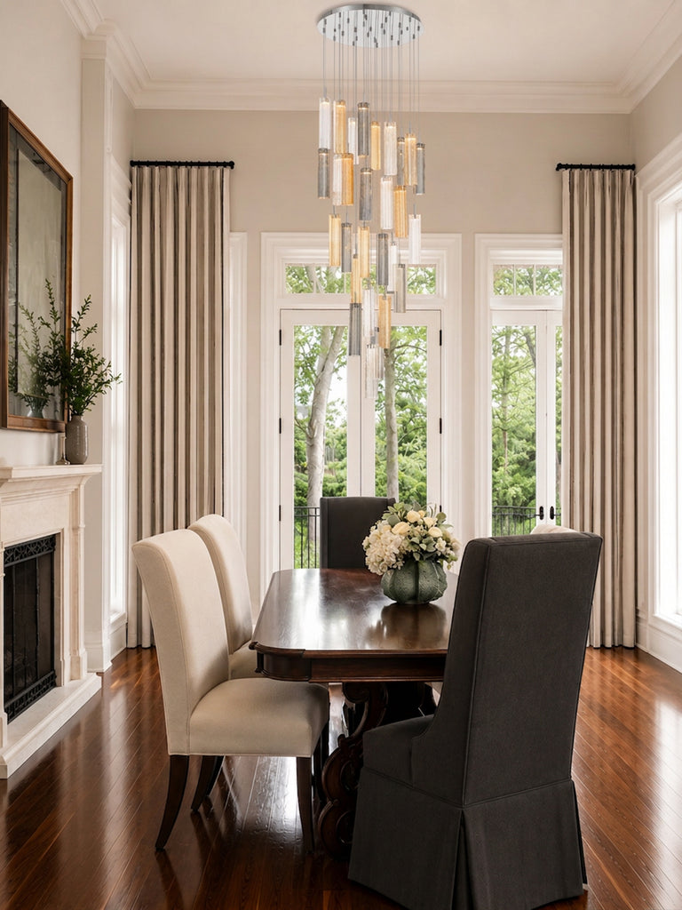 Crystorama Addis 26" Integrated LED Mutli-Light Pendant in Polished Chrome - Lifestyle View