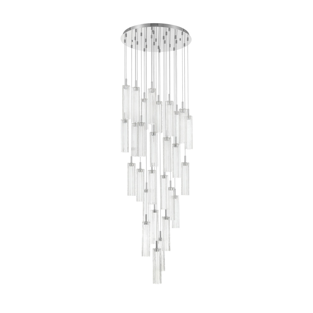 Crystorama Addis 26" Integrated LED Mutli-Light Pendant in Polished Chrome - Additional View